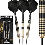 MISSION STEEL TIP DART - 24G M4 Mission ONZA Black & Gold Brass  Steel Darts (ARROW DART KELULI)