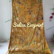 Kain ecoprint sutra viskos kuning 2,1m handmade