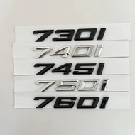 New Font Numbers Letters 730i 740i 745i 750i 760i Top ABS Emblem for BMW 7 Series Car Trunk Nameplat