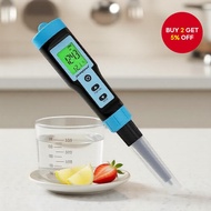 PH Meter & Digital Food Thermometer, 0.00–14.00, for Soil, Milk, Fruit, Flour, Cheese Testing