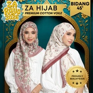 ZOE ARISAH BIDANG 45 PRINTED TUDUNG BAWAL SCARF Cotton Voile Hijab Bercorak Muslimah 2026 Collection