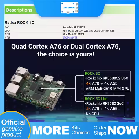 Radxa ROCK 5C / 5C Lite with RK3588S2/RK3582 offering WiFi 6, BT5 and advanced edge computing in com