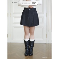BIGSIZE side pleated jean skirt – 25OCV111 - [BU Bigsize Young]