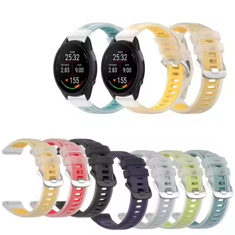 20mm 22mm Silicone Strap For Garmin Forerunner 265 255 245 245M 645 645M 55 158 165 Music 970 570 42