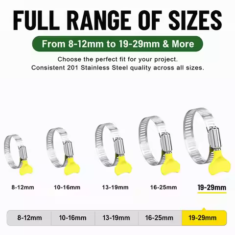 201 stainless steel adjustable drive hose clamp fuel line worm size clamp hose clamp
