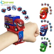 DM Cars Pull Back Projetor 3d Watch Kids Jam Tangan Avengers Captain America Ironman Hulk Spiderman