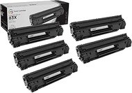 LD Compatible Toner Cartridge Replacement for HP 83X CF283X High Yield (Black, 5-Pack)