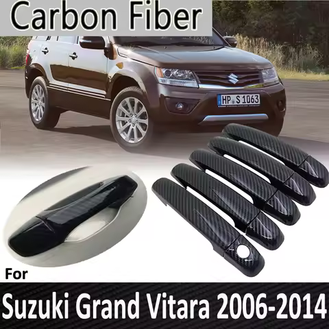 Black Carbon Fiber for Suzuki Grand Vitara Grand Nomade Escudo 2006~2014 2010 2011 2012 2013 Door Ha
