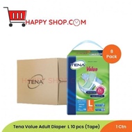 Tena Value Adult Diapers (Tape)-L10pcs - 8 Packs