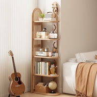 Rattan corner shelf for living room and bedroom, multi-layer storage rack, floor-standing home corne