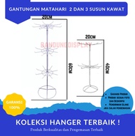 ( BIG SALE'S ) Gantungan Atau Rak Matahari Putar 3 Susun Kecil Dan 2 Susun / Display Aksesoris Serbaguna Putar Bongkar Pasang / Gantungan Aksesoris Matahari 3 Susun / Rak Display Aksesoris / Rak Display Putar Matahari 3 Susun Gantungan Aksesoris Display