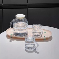 Original ins Style Blue Water Bottle Girl Heart Bow Small Fresh Water Bottle Water Cup Set Wholesale