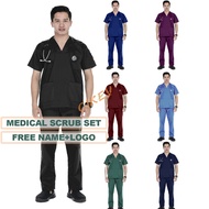 【Ready stock】hot saleHigh Quality  hot sale○■♣🔥READY STOCK🔥 BAJU SCRUB MEDICAL SUIT DOCTOR 'S FOR MAN &amp; WOMEN / TOP+PA