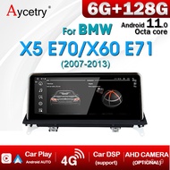 10.25& 39;& 39; Android 11 car Radio autoradio with screen for BMW X5/X6 E70 E71 CCC/CIC Carplay Blu