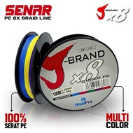 PE X8 100M Multicolor Line – 8-Fiber, Smooth, Strong, Abrasion-ResistantBraid for Fishing