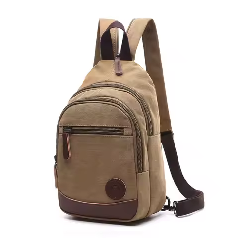 AUGUR 2023 New fashion men's vintage canvas backpack school bag travel large capacity laptop backpac