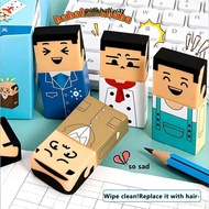 PINKHALLWAY Eraser, TPR Cartoon Character Pencil Eraser, Funny Funny Bald Head Funny Eraser Statione