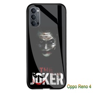 Softcase Glass Kaca Joker Oppo Reno 4 Reno 3 Reno 2f - J34 - Casing Hp-Pelindung hp-Case Handphone