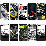 for 3c iPhone 5 5S 6 6S 7 8 Plus NS62 toyota ae86 Fashionable soft black phone case
