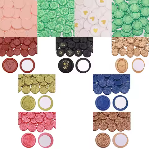 25Pcs Wax Seal Stickers Love Heart Scale Strips Mr. and Mrs. Mixed Self-Adhesive Stickers for Diy We