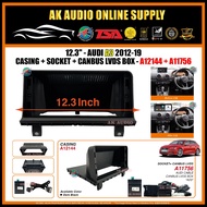 Audi A3 2012- 2019 Android Player 12.3" Inch Casing+Socket with Canbus LVDS Box- A12144 + A11756