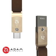 ADAM ROMA 128GB USB-C 雙用旋轉隨身碟 - 金