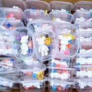 3 Colors DIY Fluid Bear Keychain Handmade Violent Bear Fluid Painting Toys Kids Gift Children