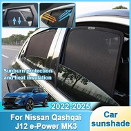 Mesh Sunshade For Nissan Qashqai J12 E-power Mk3 2025-2025 Sun Visor Heat Insulation Sun Protection 
