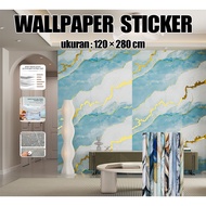 Marble Motif Vinyl Wallpaper 1.2 x 2.8 M Marble Foam Wall Stickers for Living Room