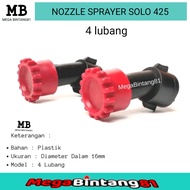 Nozzle sprayer solo nozzle spuyer plastik spuyer kabut solo model kipas 4 lubang