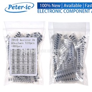 800PCS 2010 SMD Resistor Assorted Kit 80ValuesX10PCS 10ROhm~910K 100 47 33 22 100 220 470 330 K R Oh