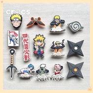 cute Jibbitz Naruto Jibbitz cartoon anime shoe buckle charm cute Naruto Sasuke hole shoe accessories