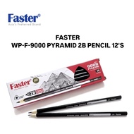 (3BOX) FASTER WP-F-9000 Pyramid 2B Pencil | 12'S | 铅笔 X 3BOX