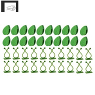 80Pcs Plant Climbing Wall Fixture Clips Plant Fixer Vines Garden Green Leaf Plant Wall Clips Vines H
