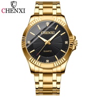 new CHENXI Brand Classic Delicate Rhinestone Couple Lover Watches Fashion Luxury Gold Stainless Steel Men&amp;Women Watch Orologi Coppia