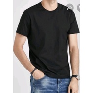 plain T-shirt - 100% Cotton T-Shirt White & Black. T.shirt Kosong putih & Hitam