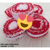 MERAH RI HUT CREPE PAPER RED AND WHITE CREPE PAPER/ RED AND WHITE DRAWSTRING CREPE PAPER/ DIRGAHAYU 