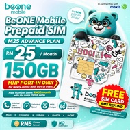 BeONE Mobile Prepaid SIM Card | Powered by Maxis 5G | High Speed Data | Unlimited Calls & Full Hotsp