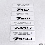 Rear Trunk Displacement Letter Emblem Badge ABS Logo Sticker Modification Tail Decal Fit 2023 BMW 7 