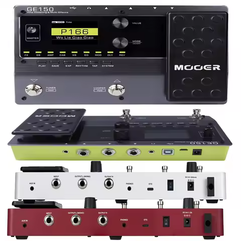 MOOER GE150 Pro/Pro Li New Guitar Amp Modelling Multi Effects Pedal Built-in 9 hrs Battery with 4 Fo