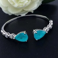 帕拉伊巴碧璽手鍊，藍色帕拉伊巴碧璽手鐲，帕拉伊巴手鐲