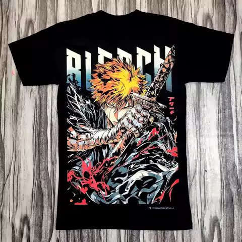 Adult and Children Death God Kurosaki Ichigo Pure Cotton T-Shirt, Tensa Zangetsu Dominant Print, Fan