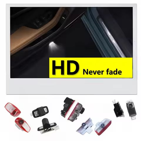 HD 2 LED Car Door Light Projector Lights For Porsche Macan 95B Cayenne 957 958 Tayan 987 911 Panamer