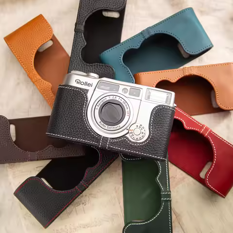 Protective Case Cover Bag For Rollei AFM35 Case Leather Camera Bag Genuine Leather Camera Half Case 