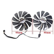 【Qiug Mall】- 2PCS 95MM FDC10U12S9-C CF1010U12S Cooler Fan Replace for AMD Radeon RX 580 590 RX580 RX