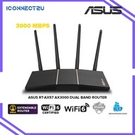 Asus RT-AX57 (AX3000) 1024 QAM 3000MBPS Dual Band WiFi 6 Free Network Security w Parental Control VP