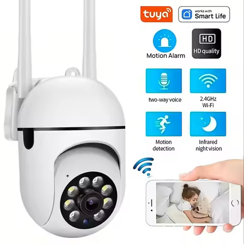 HD 1080P Wireless Security Surveillance PTZ Camera 4X Zoom Tuya Wifi IP Cameras AI Human Tracking Tw