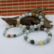  5263#  Mix Jade ( Protect)  Original Jade. Mix colour Jade.Bracelet