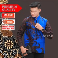 KATUN KEMEJA Koko BATIK Shirt For Adult Men Long Sleeve Premium Full Layer Cotton Material Modern BATIK ALUNA MBA 004