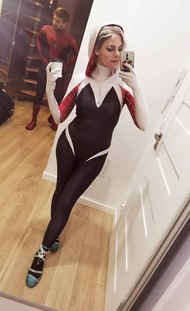 [anpia] Spider Gwen Costume Spiderman Zentai Suit Spandex Bodysuit Into The Spider Verse Costumes Gw